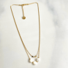 Double necklace 4 leaf clover 
